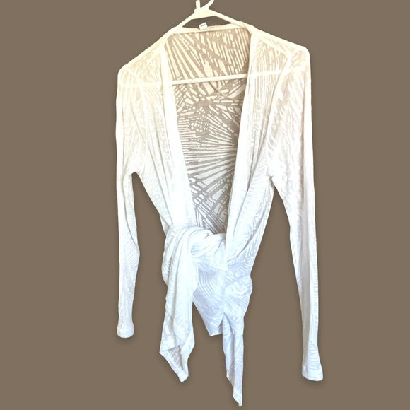 Calvin Klein Accessories - Calvin Klein white lace wrap-around jacket/wrap size Medium